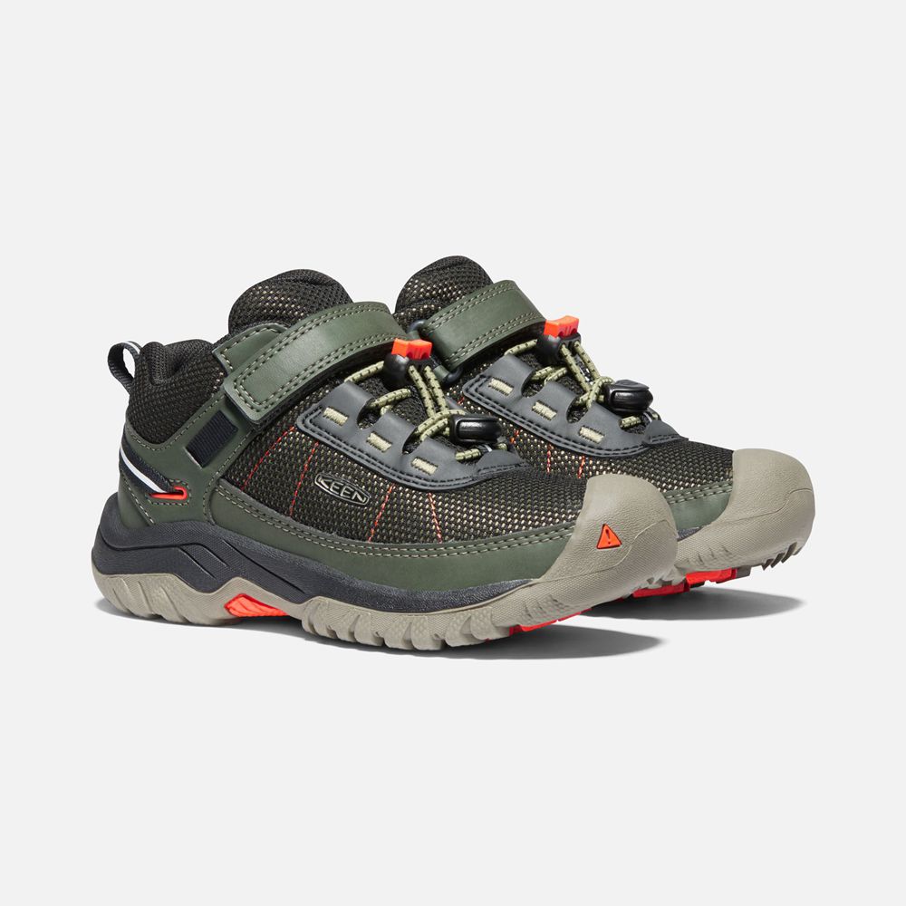 Baskets Keen Enfant Vert Olive/Orange | Targhee Sport Vent Shoes | QATNZ-6948